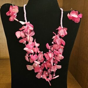 Scale Collar and Earring, Handcraft set